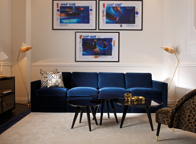 Диван Charles Blue