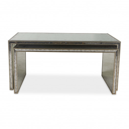 Столик журнальный Set Of Two Églomisé Nesting 0220