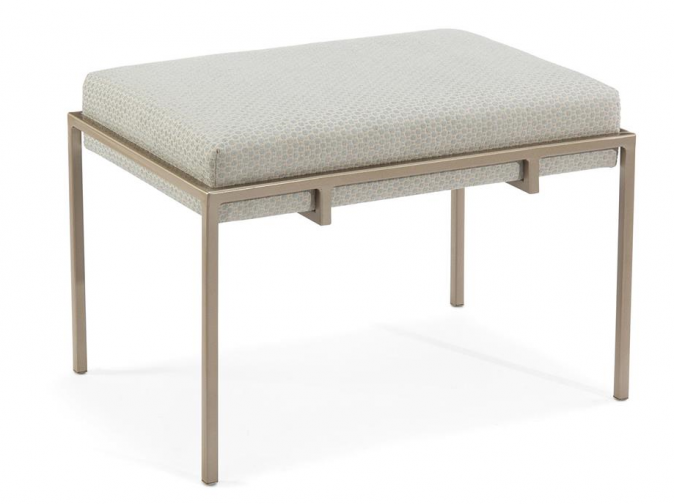 Пуфик Metal Silver/Gold Upholstered