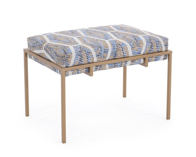 Пуфик Metal Silver/Gold Upholstered