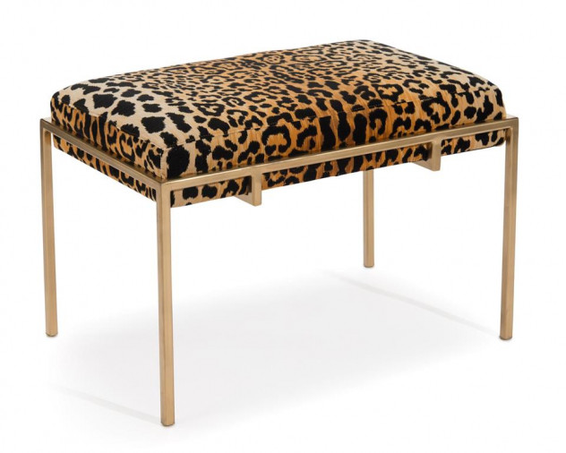 Пуфик Metal Silver/Gold Upholstered