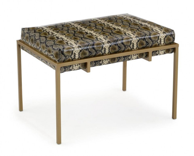 Пуфик Metal Silver/Gold Upholstered