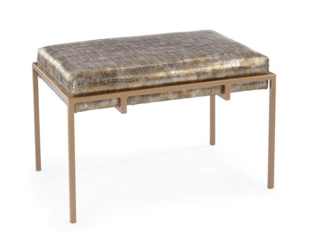 Пуфик Metal Silver/Gold Upholstered