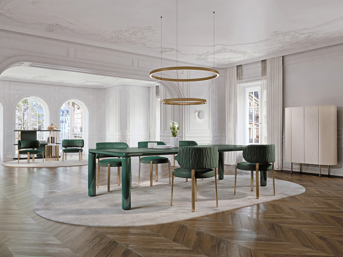 Стол обеденный Roma White