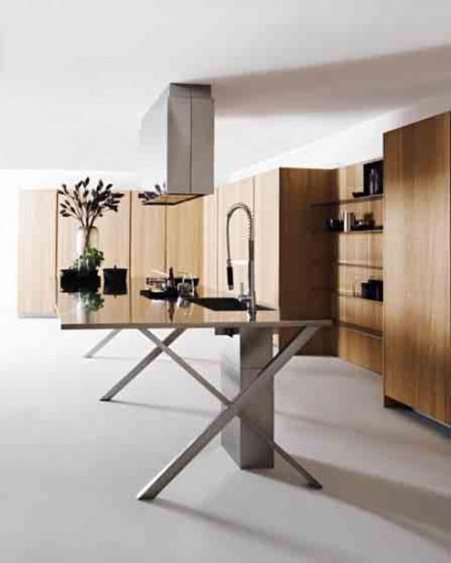 Кухня El_01 Rovere Tranche Chiaro