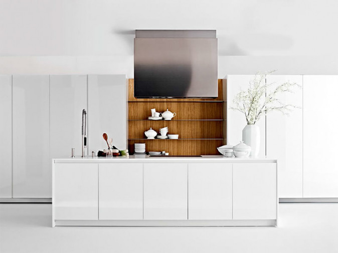Кухня Slim Sliced Natural Oak &amp; Lacquered White