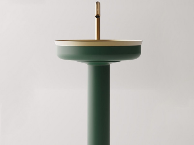 Раковина Undici Inox a colonna