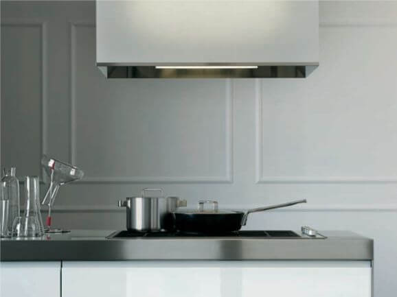 Кухня El_01 Rovere Moka Bianco Lucido