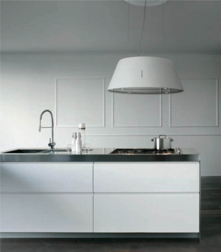 Кухня El_01 Rovere Moka Bianco Lucido