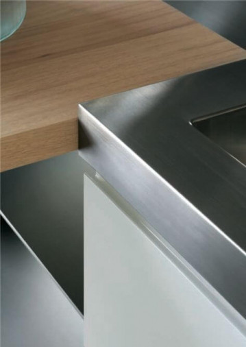 Кухня El_01 Rovere Moka Bianco Lucido