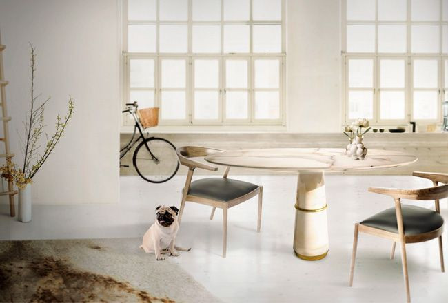 Стол обеденный Agra Marble