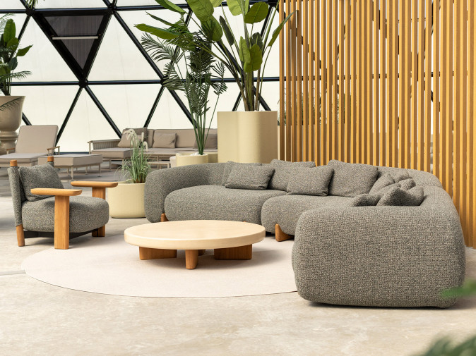 Кресло Milos Wood Lounge Chair